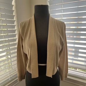Calvin Klein Three-Quarter-Sleeve Glitter Shrug Cardigan